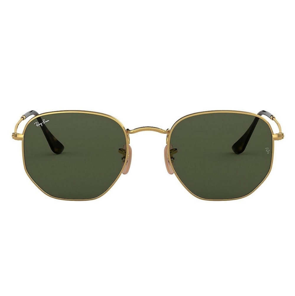 RAY-BAN RB3548N HEXAGONAL sunglasses green and gold